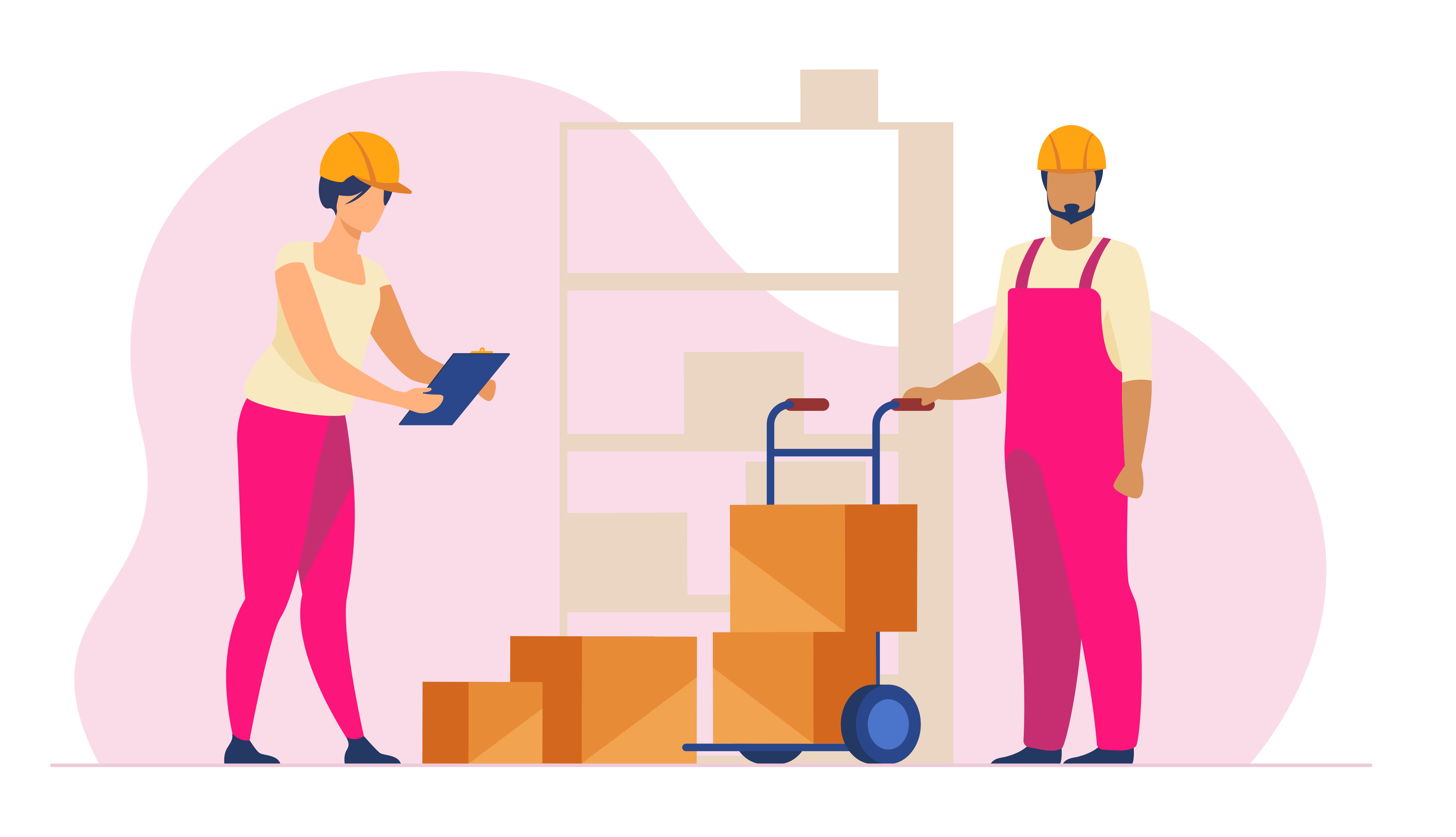 Warehouse workers - pink